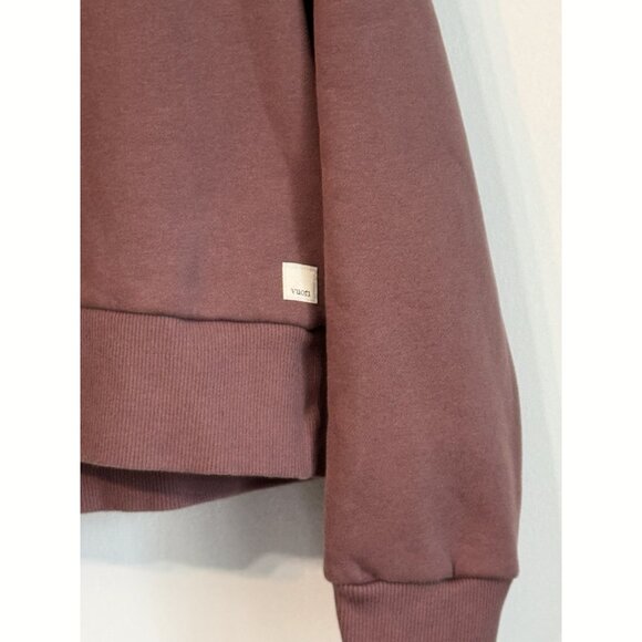 Vuori Restore Half Zip Hoodie Elderberry Womens Large Organic Cotton Sustainable - Picture 3 of 7